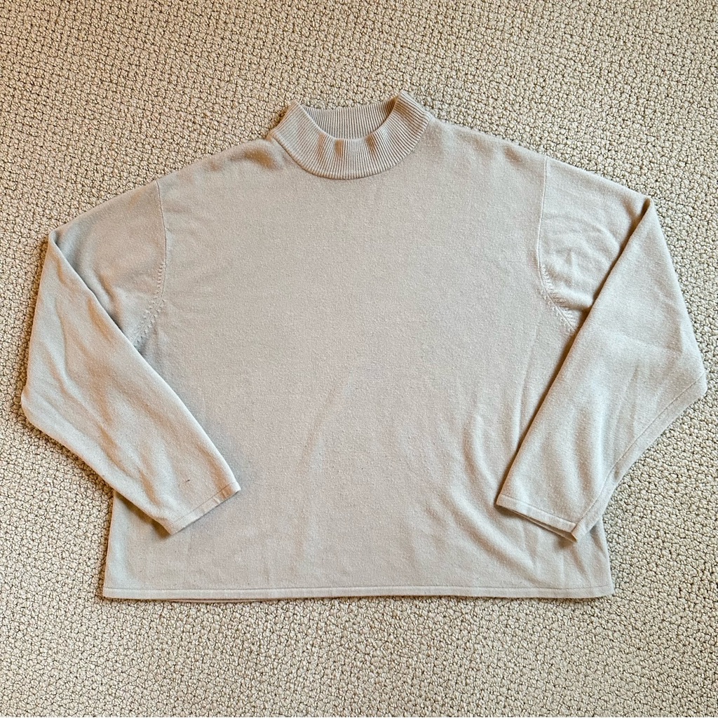 Southern Lady Cream Mock Neck Knit Sweater